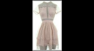 AX Paris size 4. NWT. Pale pink crochet mini dress